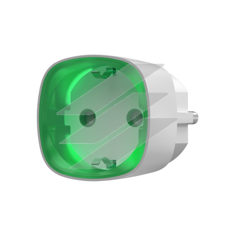 Socket - Радіокерована розумна розетка з лічильником енергоспоживання, білий, AJAX